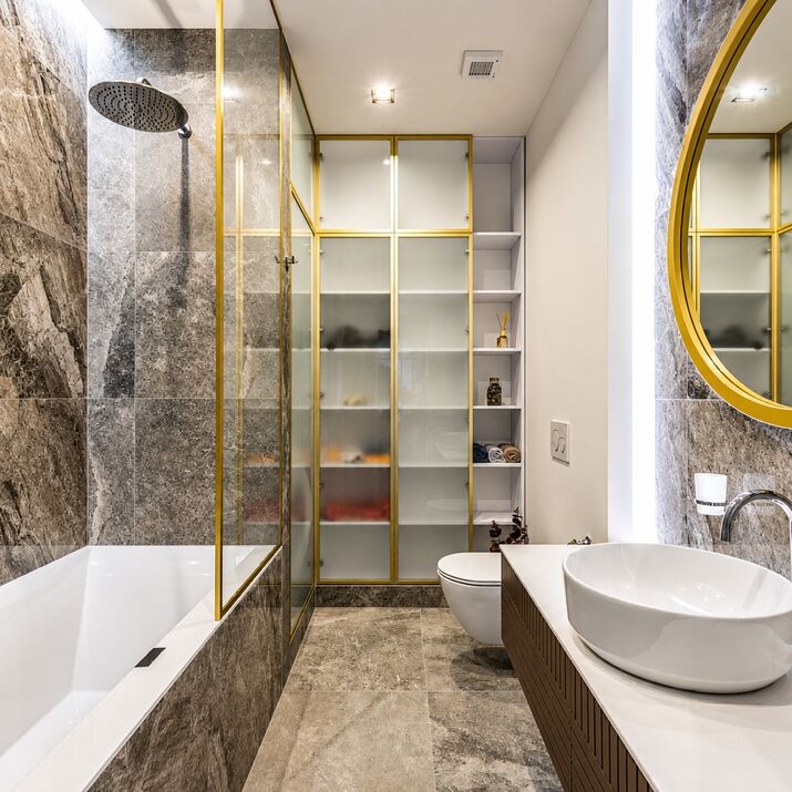 modern Badkamer toilet na compleet renovatie